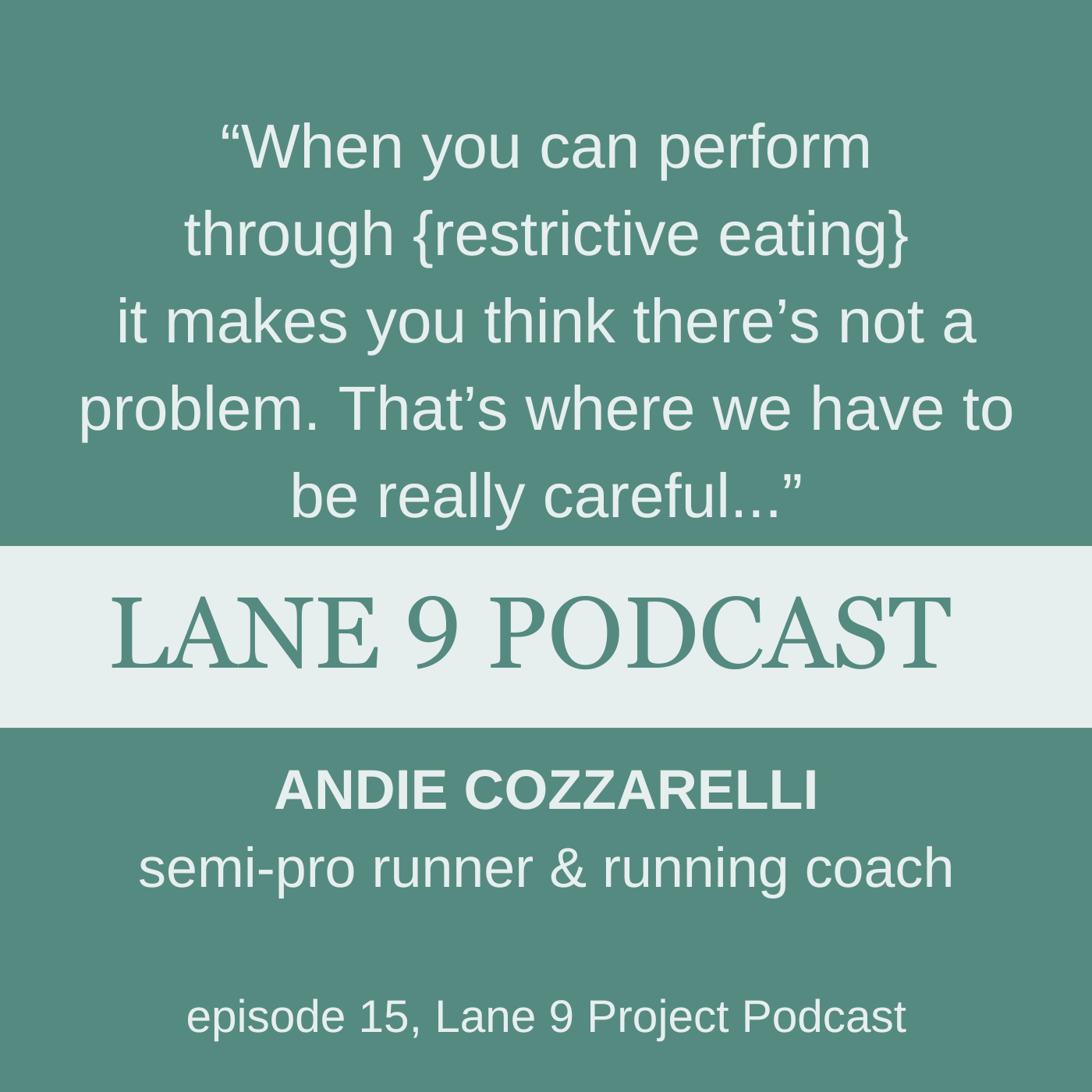 Lane 9 podcast with Andie Cozzarelli