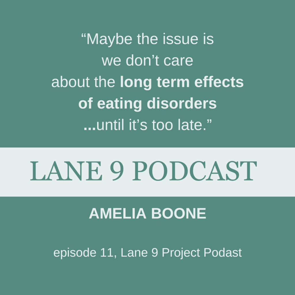 Lane 9 Podcast episode with Amelia Boone quote