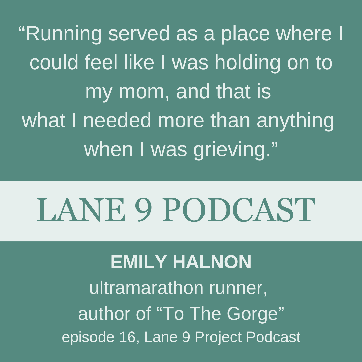 Lane 9 podcast episode with Emily Halnon