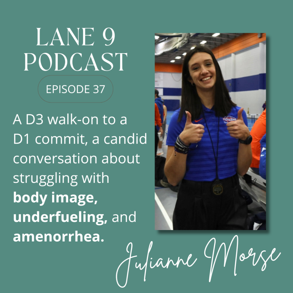 Julianne Morse D3 athlete now Graduate Assistant Coach on the Lane 9 Podcast episode 37